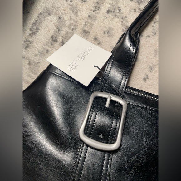 T.J.Maxx Black Shoulder Bag with Silver Buckles - Picture 10 of 11